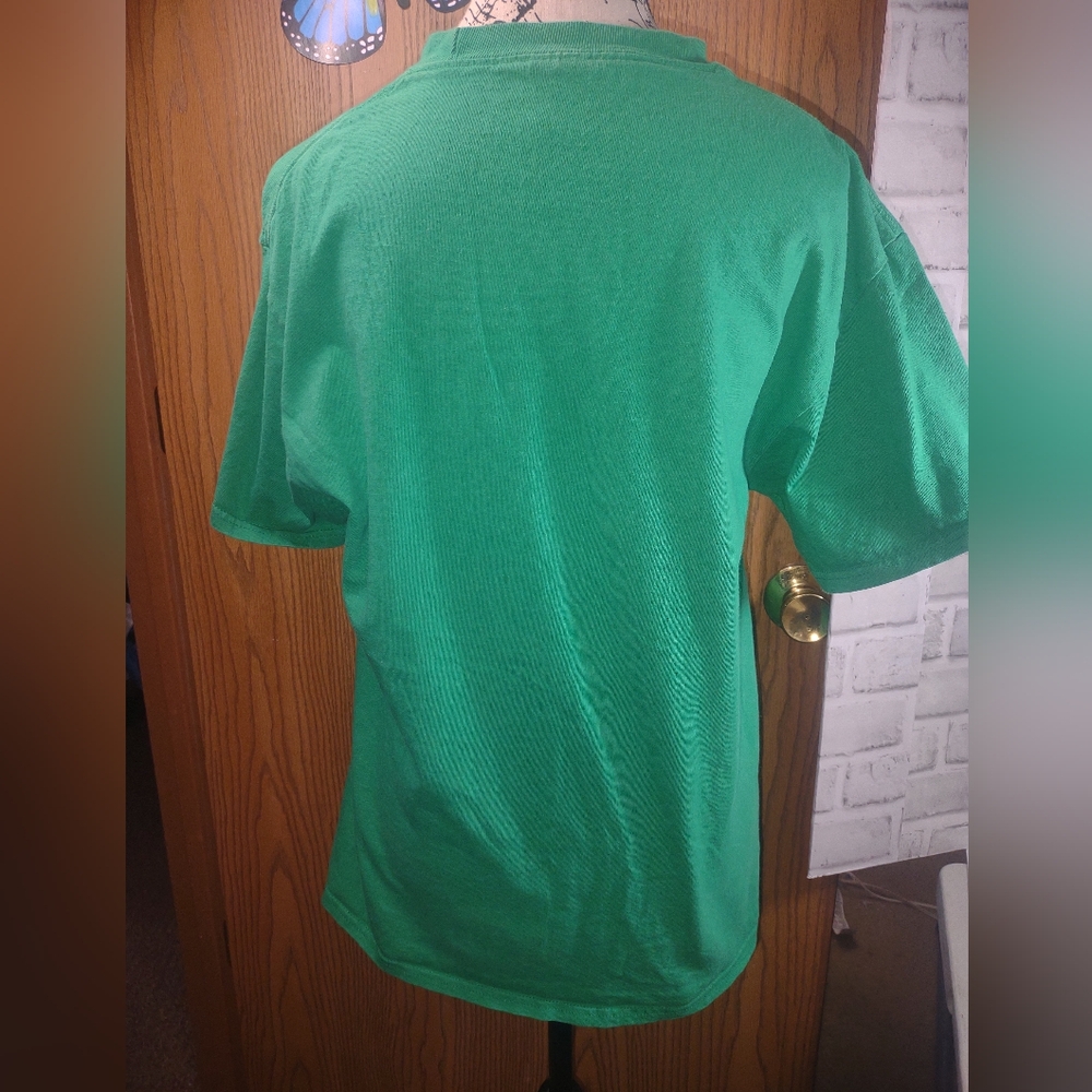 Med. Green Mens T-Shirt with Healthy Habits Print - Picture 3 of 6
